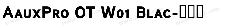 AauxPro OT W01 Blac字体转换